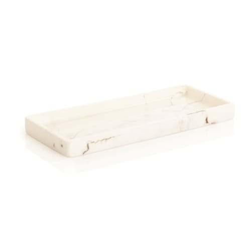 Ashford Collection, Resin Small Amenity Tray, White Marble